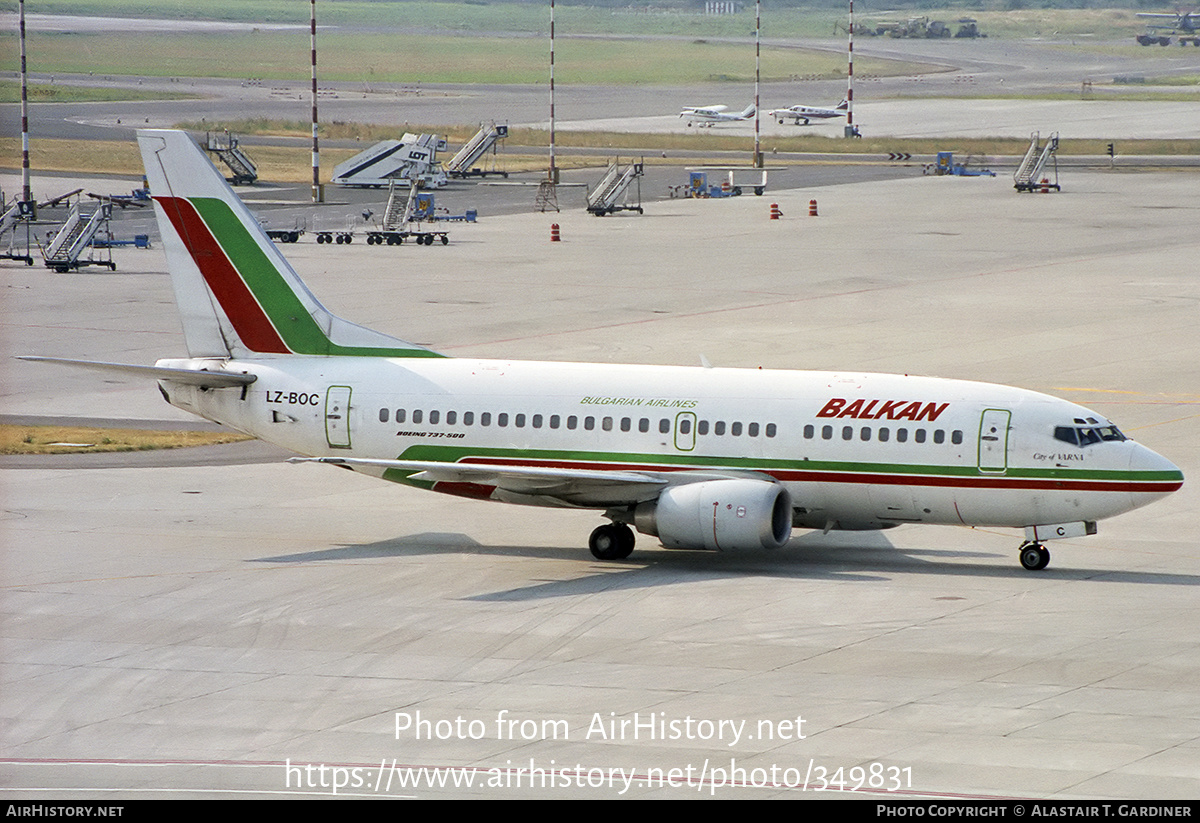 Aircraft Photo of LZ-BOC | Boeing 737-53A | Balkan - Bulgarian Airlines | AirHistory.net #349831