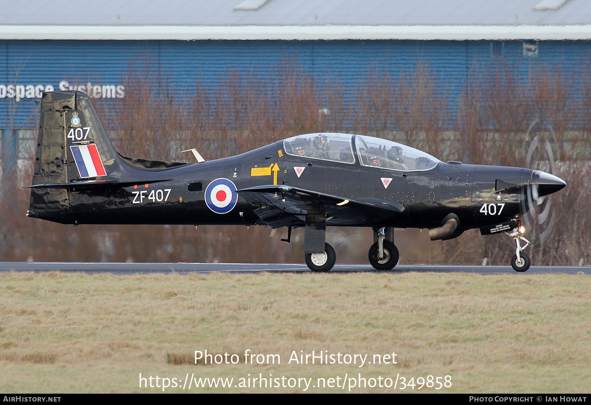 Aircraft Photo of ZF407 | Short S-312 Tucano T1 | UK - Air Force | AirHistory.net #349858