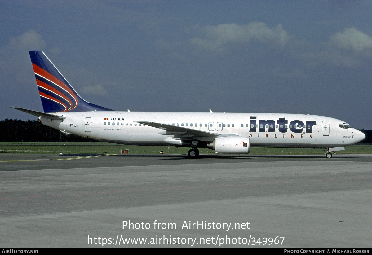 Aircraft Photo of TC-IEA | Boeing 737-8CX | Inter Airlines | AirHistory.net #349967