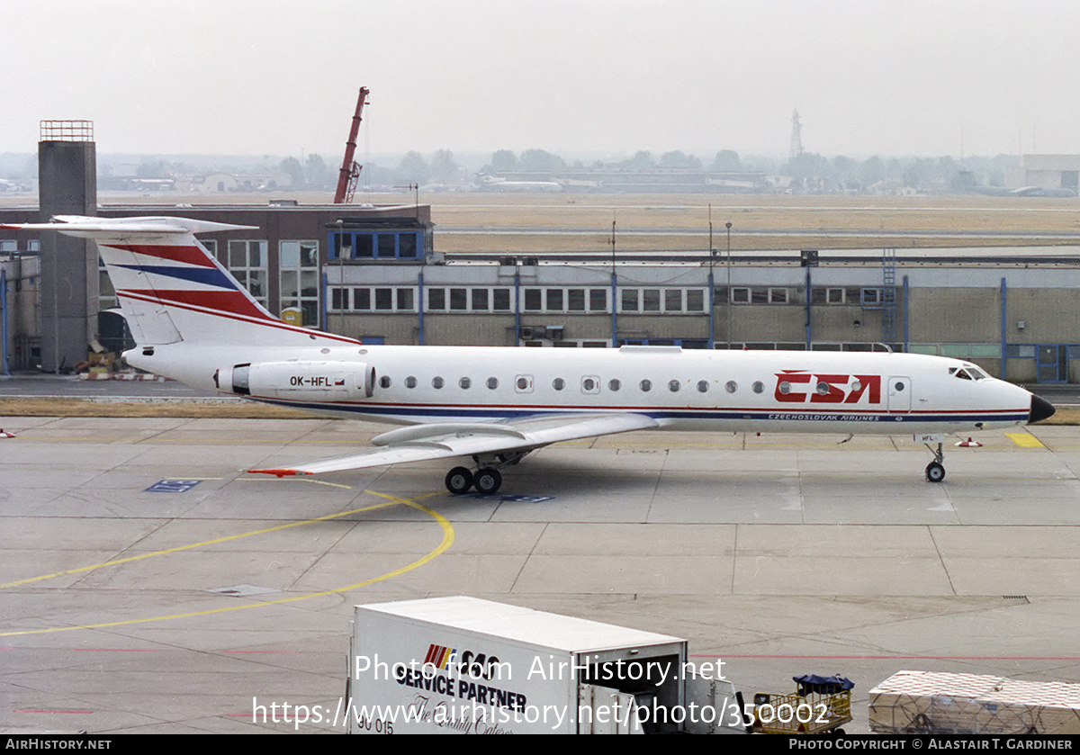 Aircraft Photo of OK-HFL | Tupolev Tu-134A | ČSA - Československé Aerolinie - Czechoslovak Airlines | AirHistory.net #350002