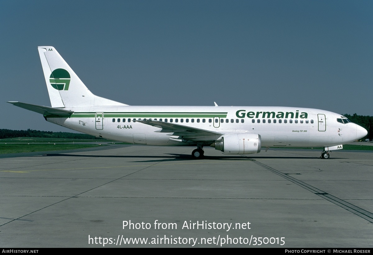 Aircraft Photo of 4L-AAA | Boeing 737-375 | Germania | AirHistory.net #350015