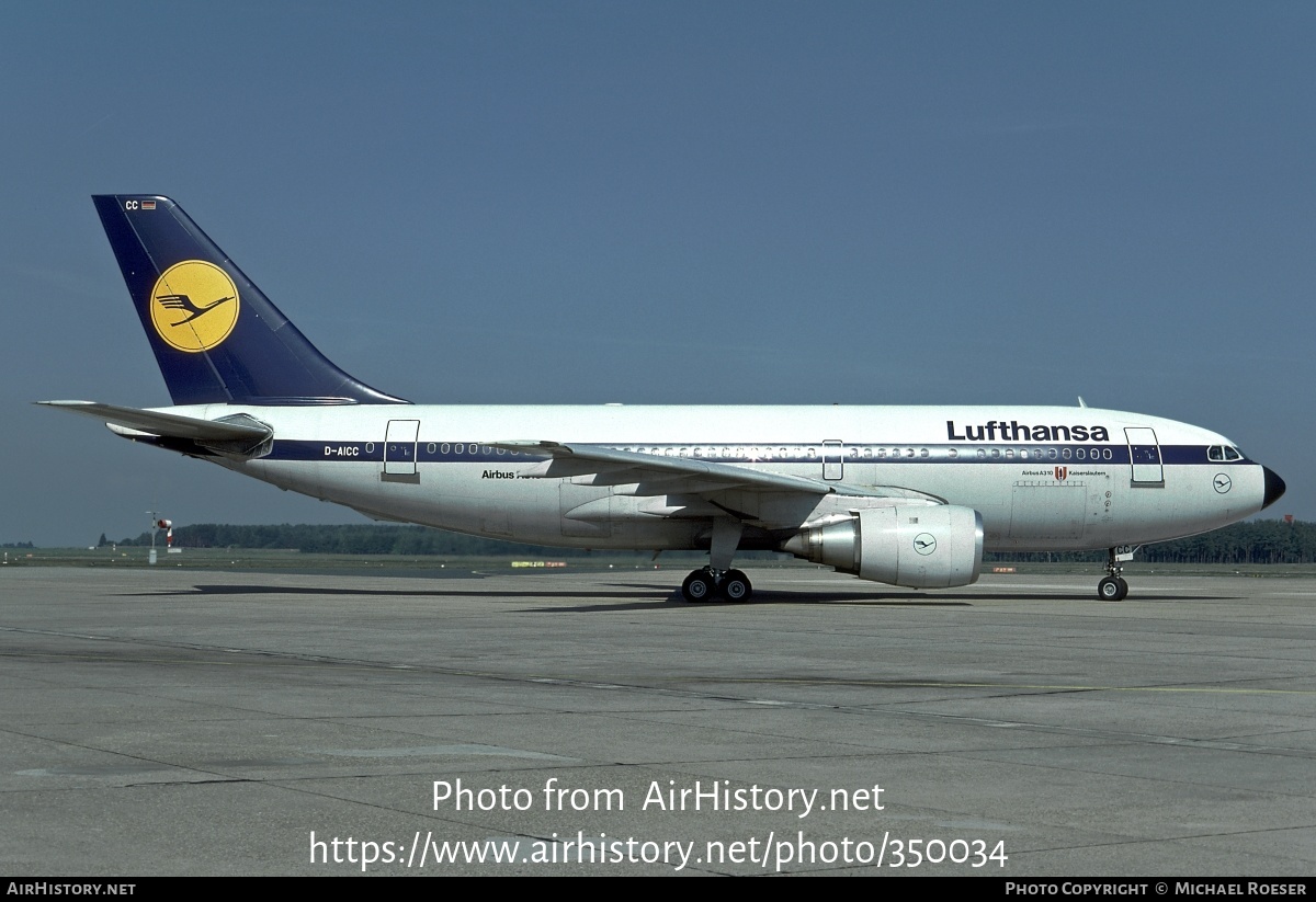 Aircraft Photo of D-AICC | Airbus A310-203 | Lufthansa | AirHistory.net #350034