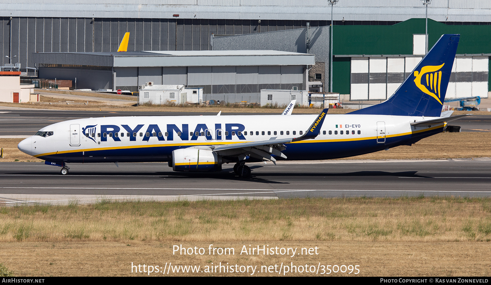 Aircraft Photo of EI-EVO | Boeing 737-8AS | Ryanair | AirHistory.net #350095