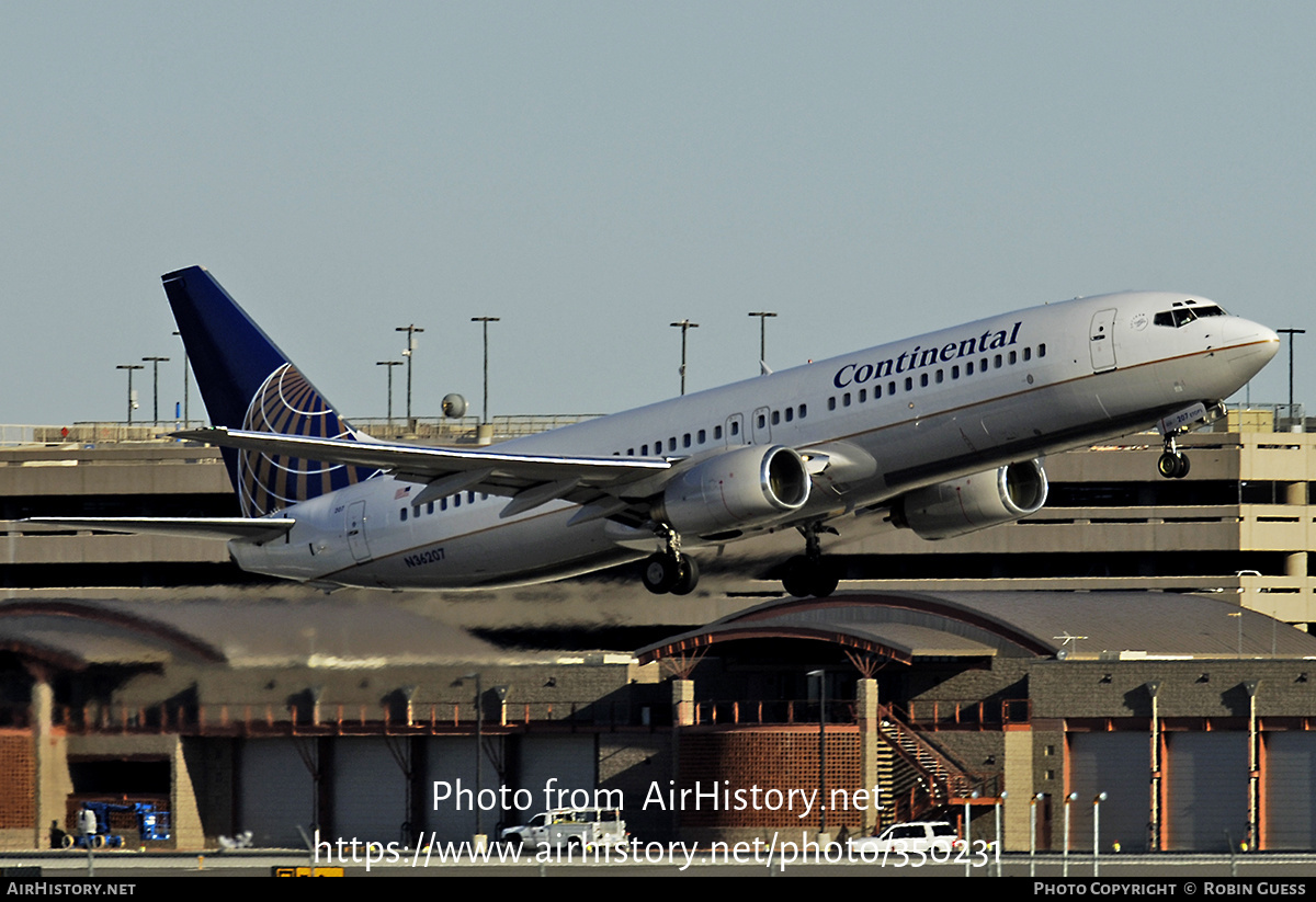 Aircraft Photo of N36207 | Boeing 737-824 | Continental Airlines | AirHistory.net #350231