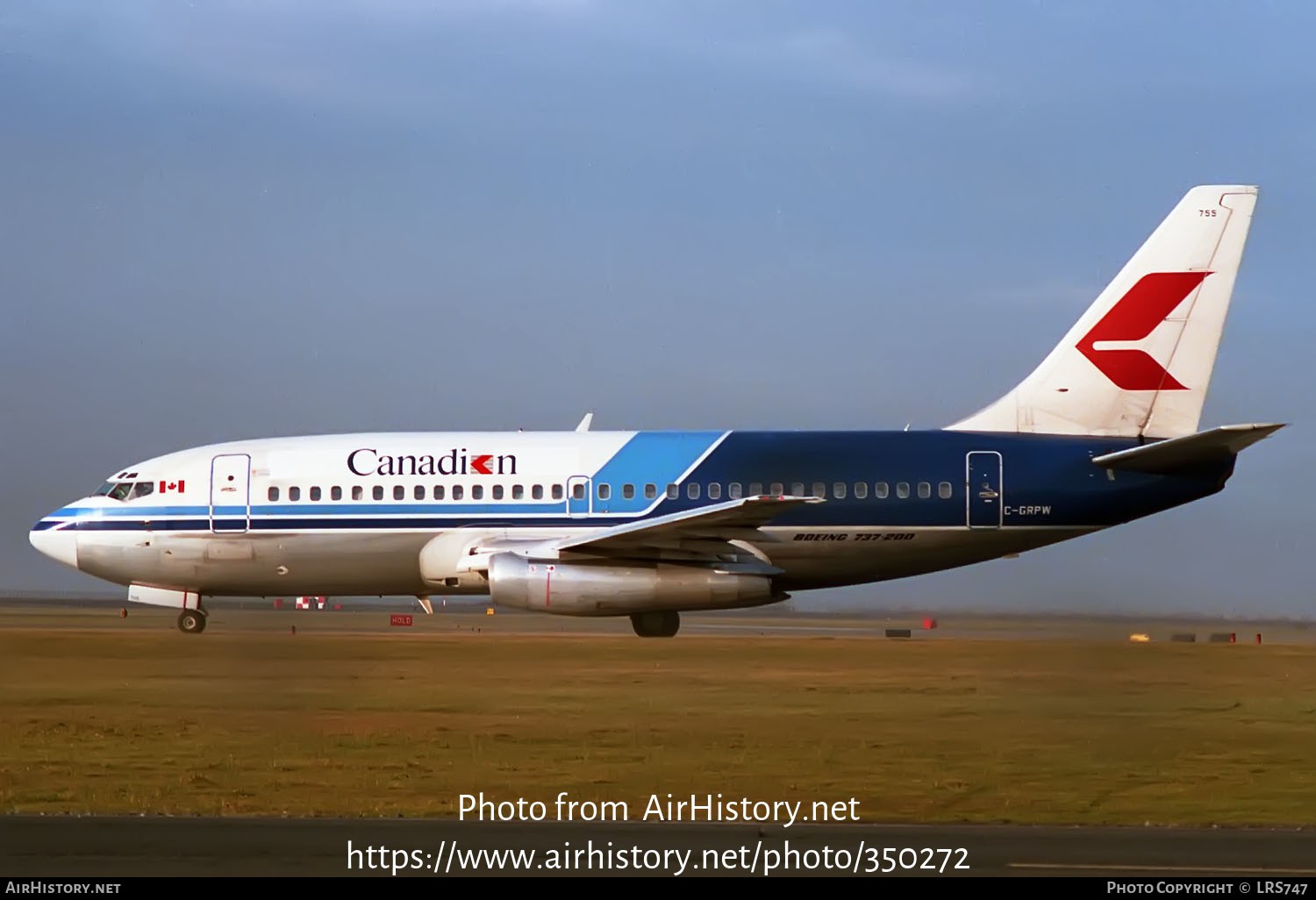 Aircraft Photo of C-GRPW | Boeing 737-275/Adv | Canadian Airlines | AirHistory.net #350272