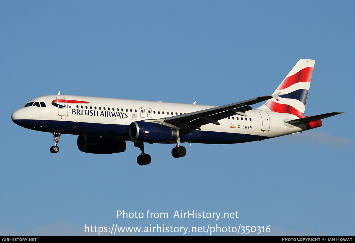 Aircraft Photo of G-EUYP | Airbus A320-232 | British Airways | AirHistory.net #350316