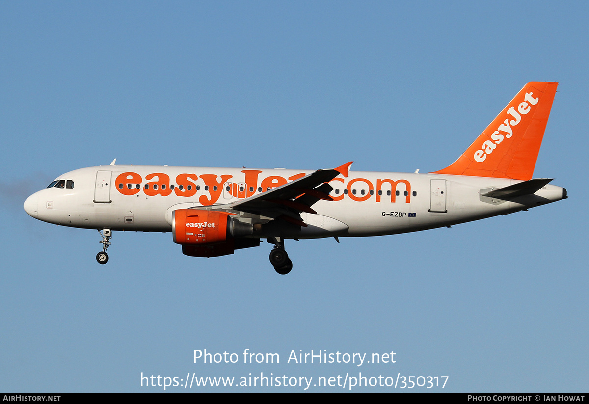 Aircraft Photo of G-EZDP | Airbus A319-111 | EasyJet | AirHistory.net #350317