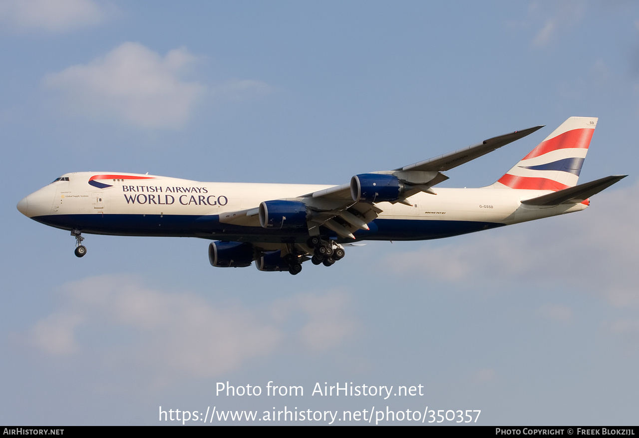 Aircraft Photo of G-GSSD | Boeing 747-87UF/SCD | British Airways World Cargo | AirHistory.net #350357