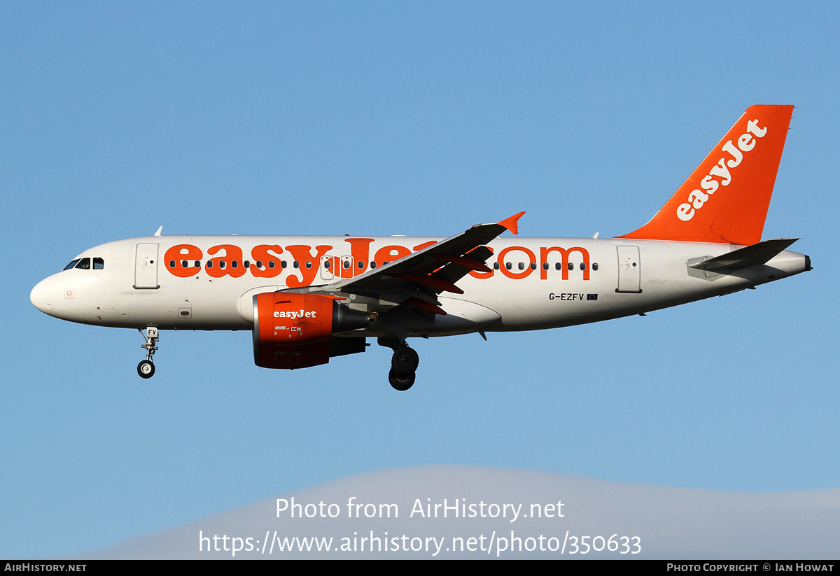 Aircraft Photo of G-EZFV | Airbus A319-111 | EasyJet | AirHistory.net #350633