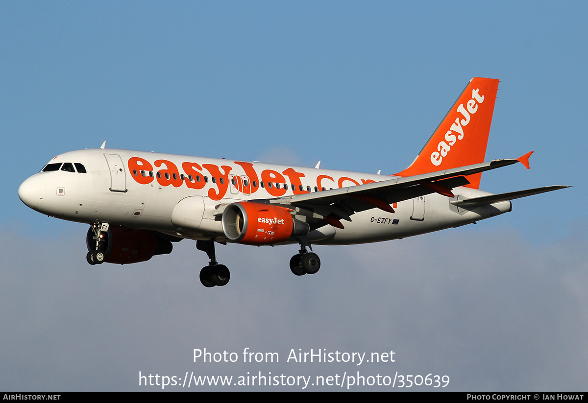 Aircraft Photo of G-EZFY | Airbus A319-111 | EasyJet | AirHistory.net #350639