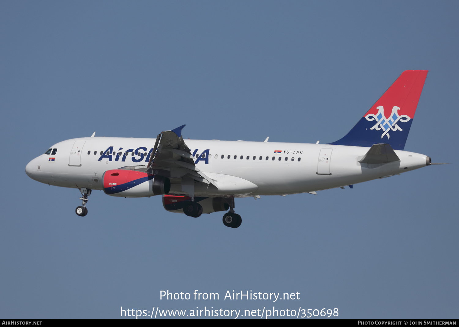 Aircraft Photo of YU-APK | Airbus A319-132 | Air Serbia | AirHistory.net #350698