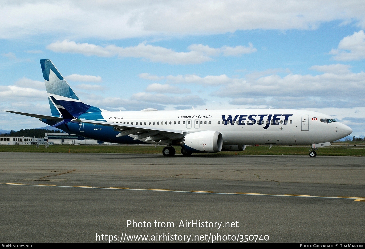 Aircraft Photo of C-GWLK | Boeing 737-8 Max 8 | WestJet | AirHistory.net #350740