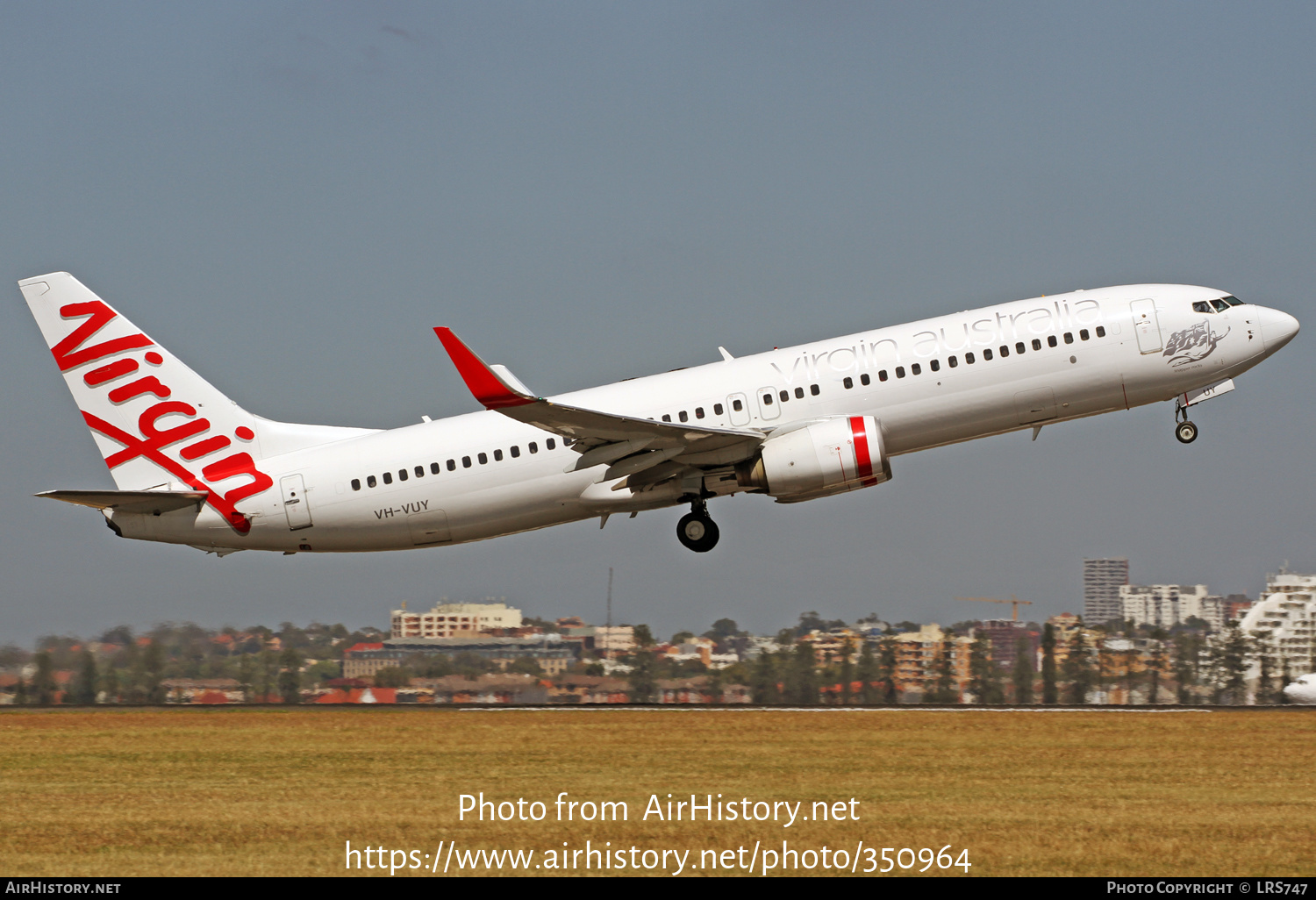 Aircraft Photo of VH-VUY | Boeing 737-8KG | Virgin Australia Airlines | AirHistory.net #350964