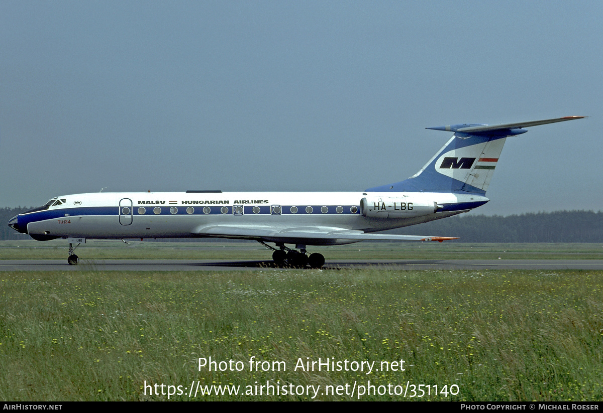 Aircraft Photo of HA-LBG | Tupolev Tu-134K | Malév - Hungarian Airlines | AirHistory.net #351140