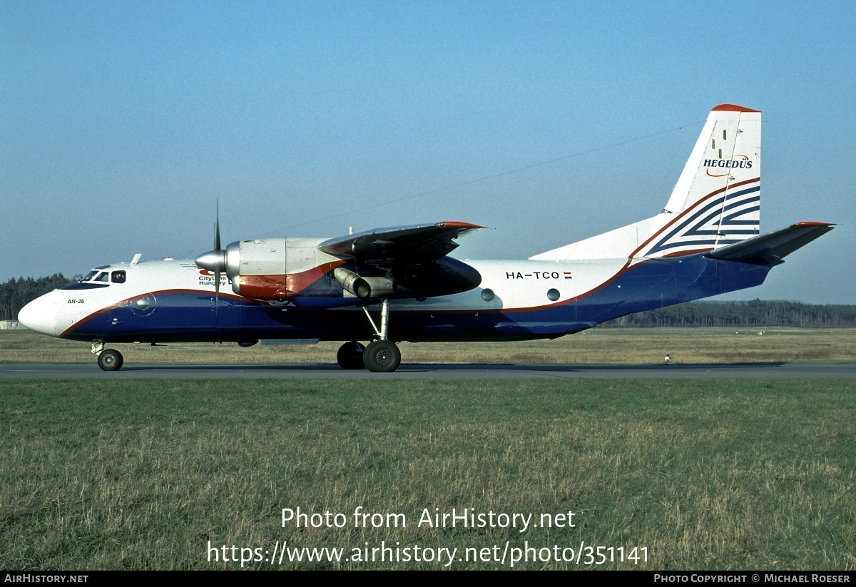 Aircraft Photo of HA-TCO | Antonov An-26B | CityLine Hungary | AirHistory.net #351141