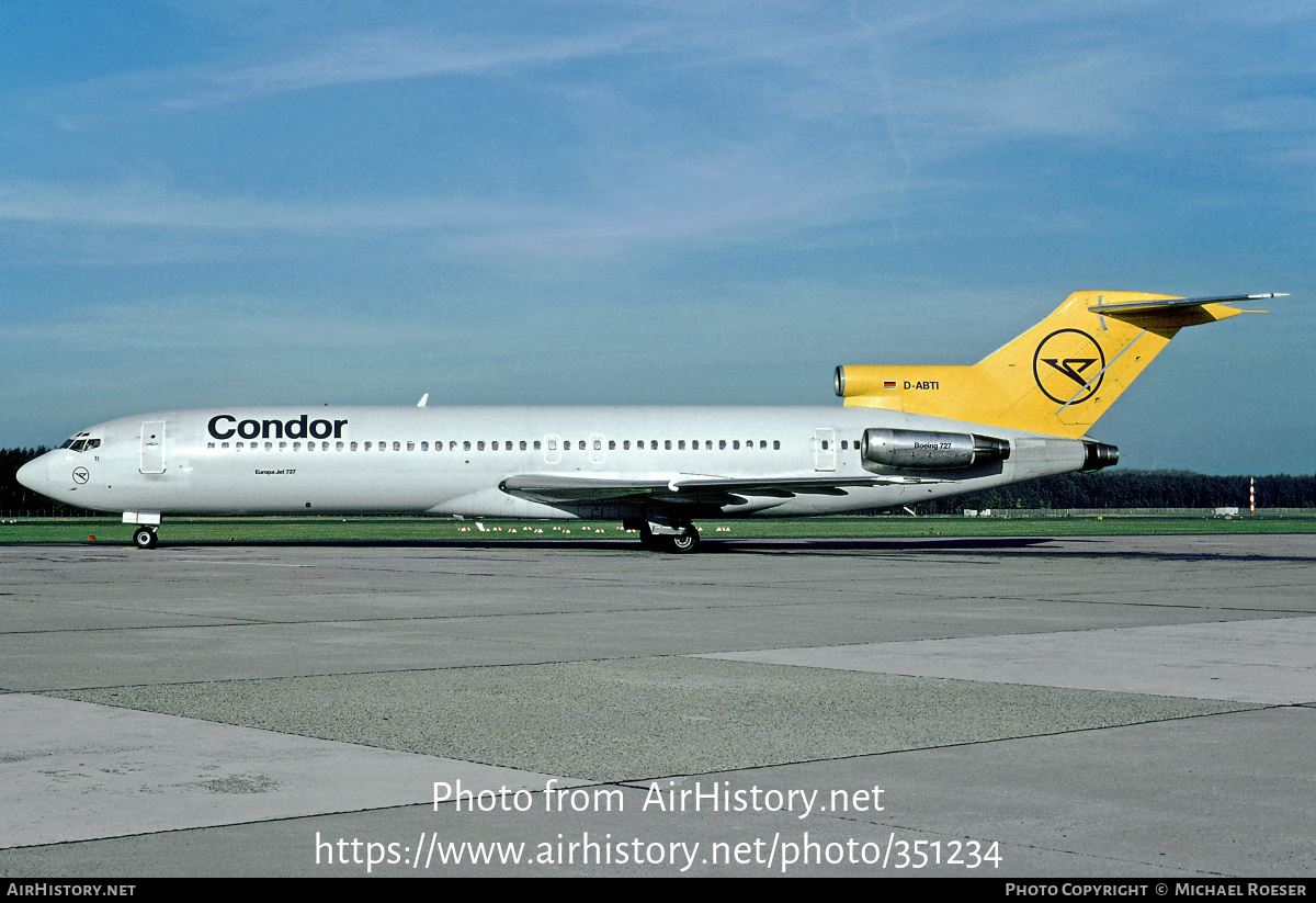 Aircraft Photo of D-ABTI | Boeing 727-230/Adv | Condor Flugdienst | AirHistory.net #351234