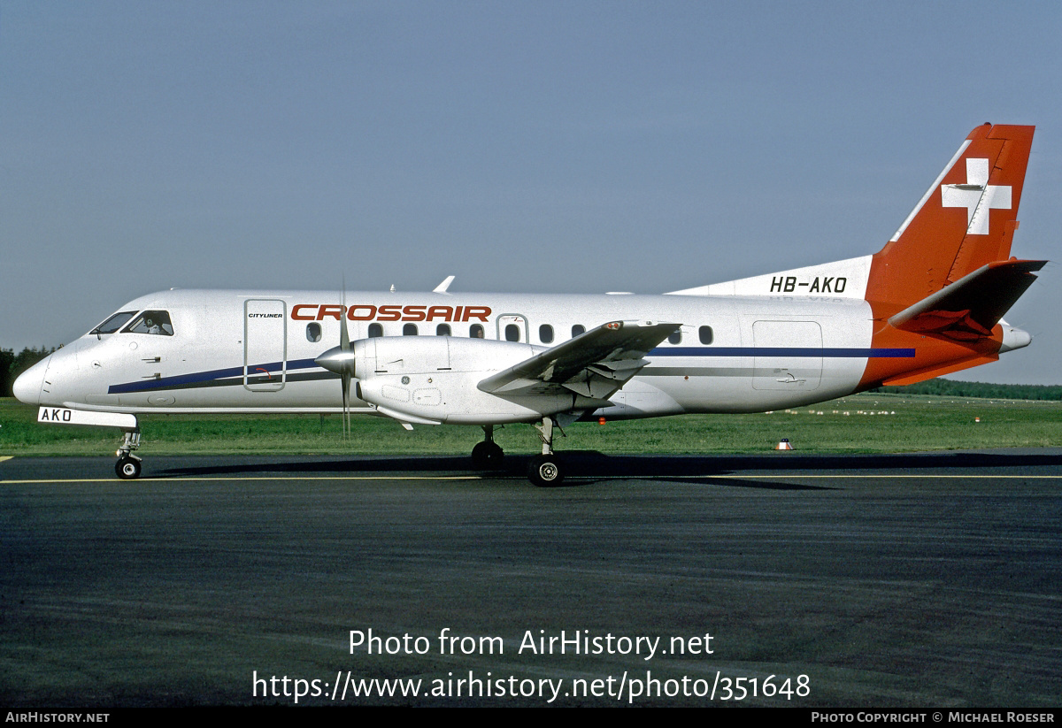 Aircraft Photo of HB-AKO | Saab 340B | Crossair | AirHistory.net #351648