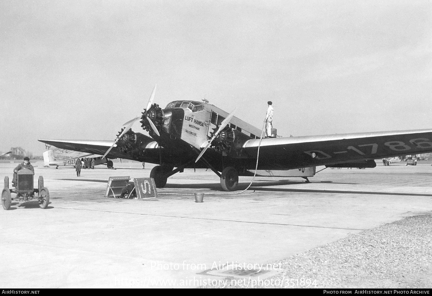 Aircraft Photo of D-1786 | Junkers G31fo | Deutsche Luft Hansa | AirHistory.net #351894