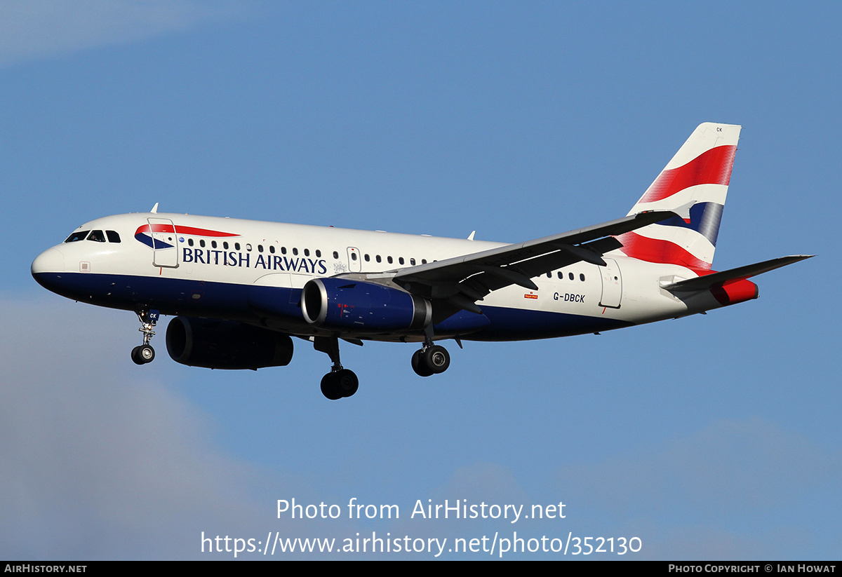 Aircraft Photo of G-DBCK | Airbus A319-131 | British Airways | AirHistory.net #352130