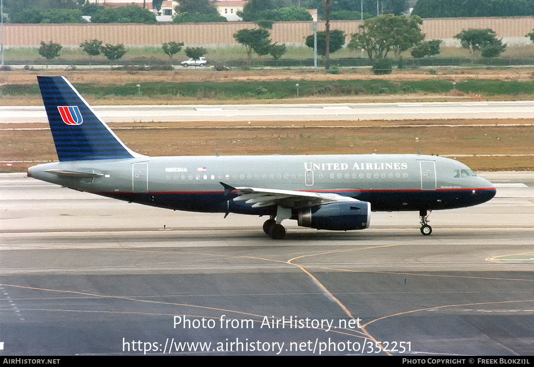 Aircraft Photo of N803UA | Airbus A319-131 | United Airlines | AirHistory.net #352251