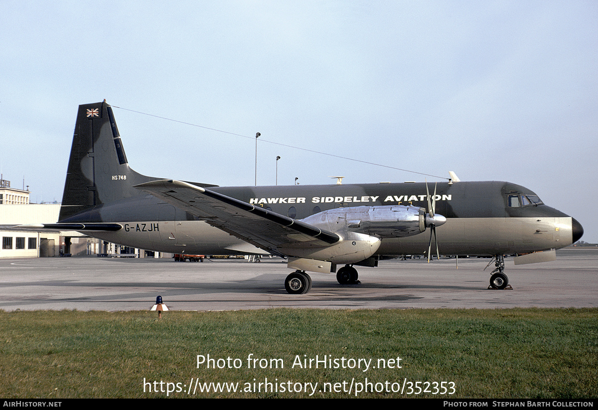 Aircraft Photo of G-AZJH | Hawker Siddeley HS-748 Srs2A/271LFD | Hawker Siddeley Aviation | AirHistory.net #352353