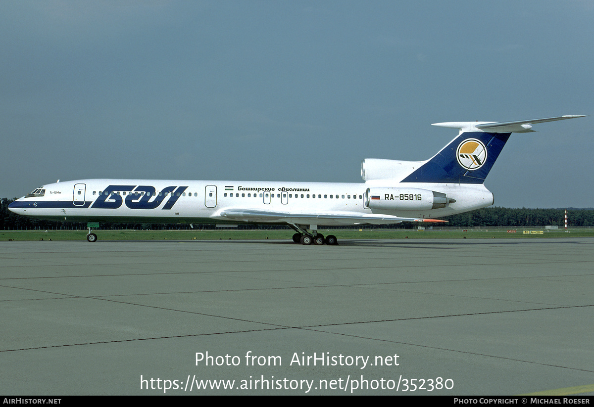 Aircraft Photo of RA-85816 | Tupolev Tu-154M | BAL Bashkirian Airlines | AirHistory.net #352380