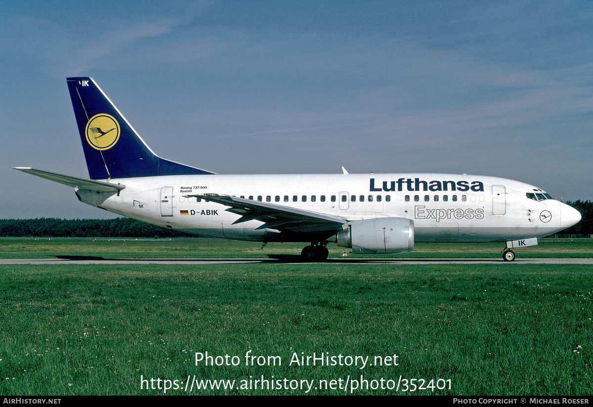 Aircraft Photo of D-ABIK | Boeing 737-530 | Lufthansa Express | AirHistory.net #352401