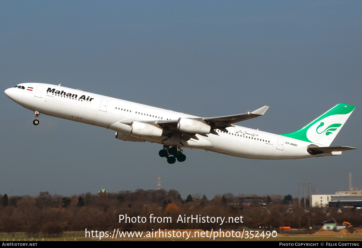 Aircraft Photo of EP-MMD | Airbus A340-313 | Mahan Air | AirHistory.net #352490