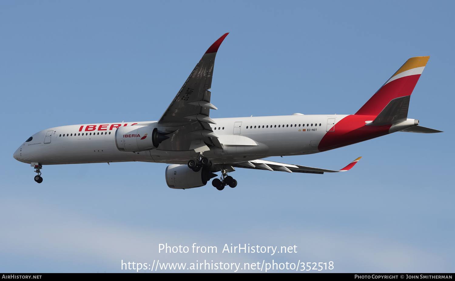 Aircraft Photo of EC-NGT | Airbus A350-941 | Iberia | AirHistory.net #352518