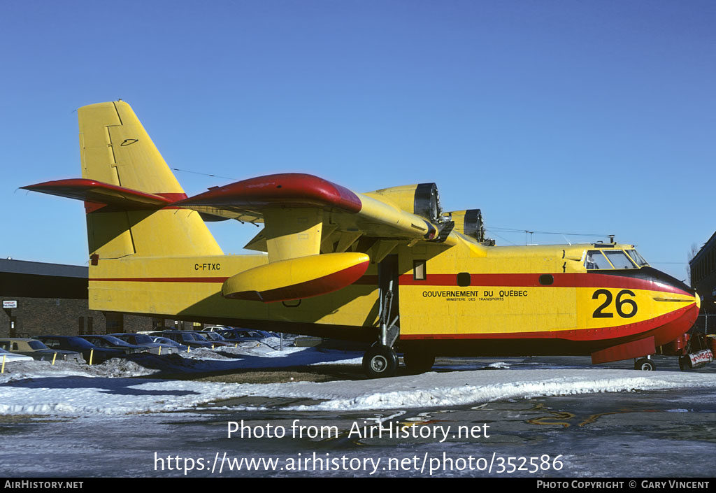 Aircraft Photo of C-FTXC | Canadair CL-215-I (CL-215-1A10) | Gouvernement du Québec | AirHistory.net #352586