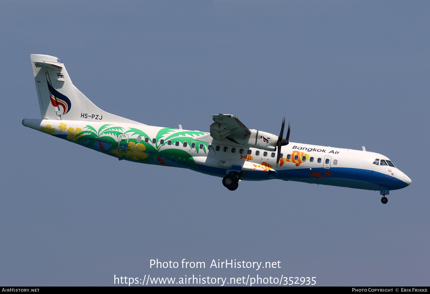 Aircraft Photo of HS-PZJ | ATR ATR-72-600 (ATR-72-212A) | Bangkok Airways | AirHistory.net #352935