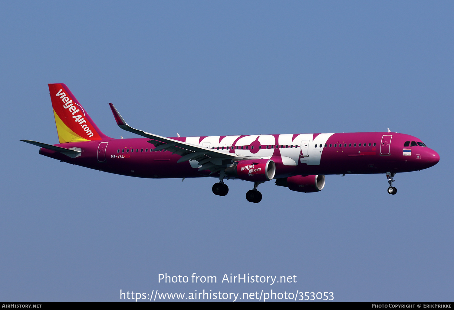 Aircraft Photo of HS-VKL | Airbus A321-211 | VietJet Air | AirHistory.net #353053