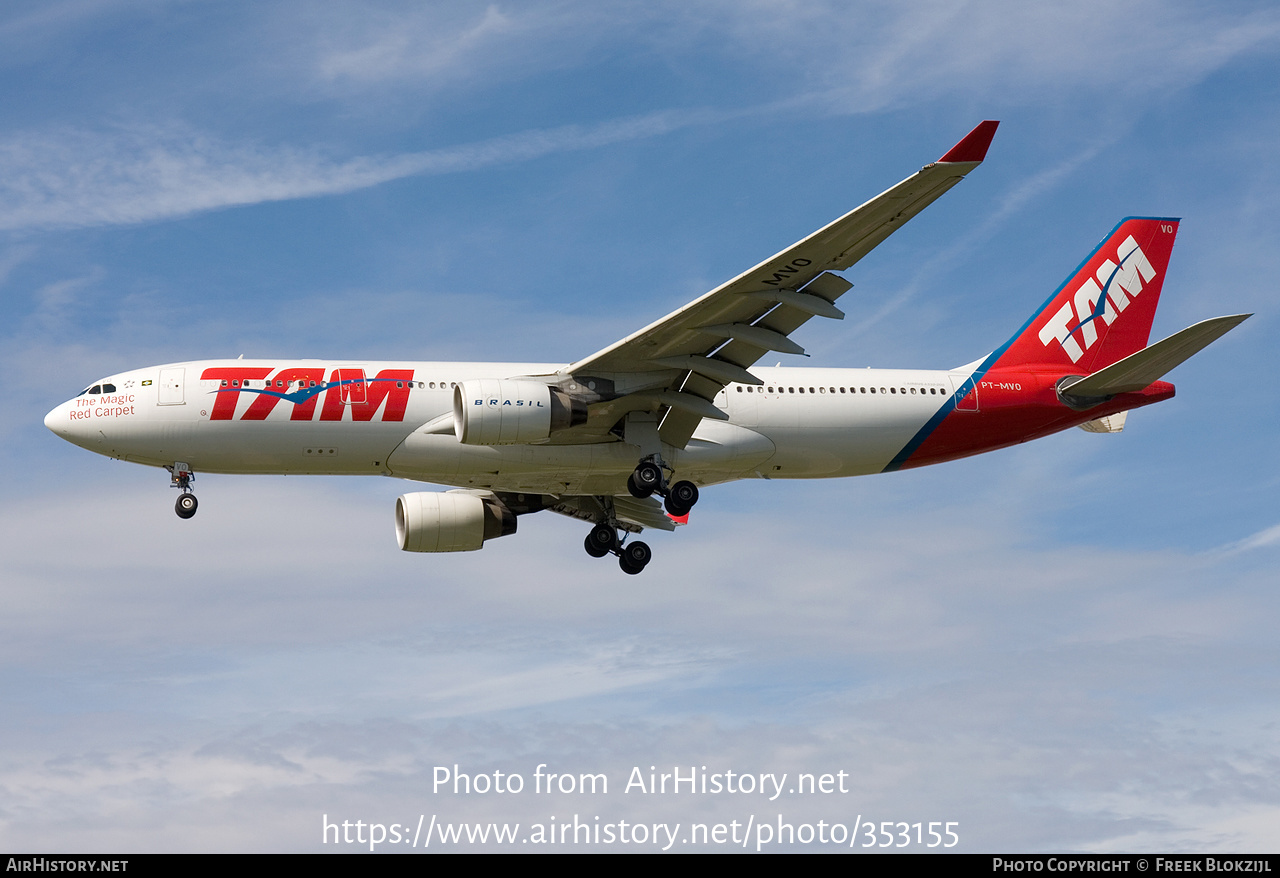 Aircraft Photo of F-WWKP / PT-MVO | Airbus A330-223 | TAM Linhas Aéreas | AirHistory.net #353155