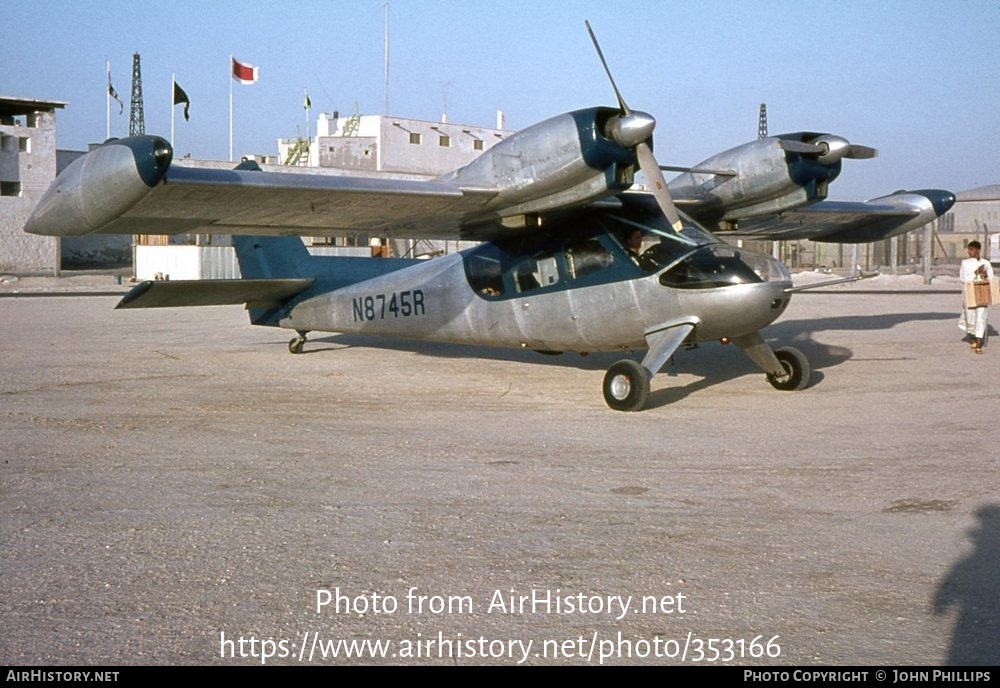 Aircraft Photo of N8745R | Helio H-500 Twin Courier | AirHistory.net #353166