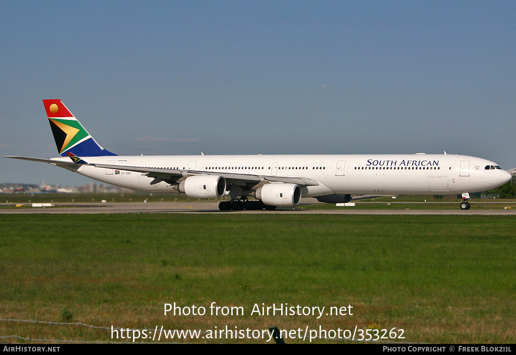 Aircraft Photo of ZS-SNA | Airbus A340-642 | South African Airways | AirHistory.net #353262