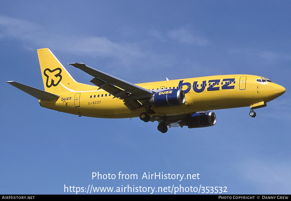 Aircraft Photo of G-BZZF | Boeing 737-3Q8 | Buzz | AirHistory.net #353532