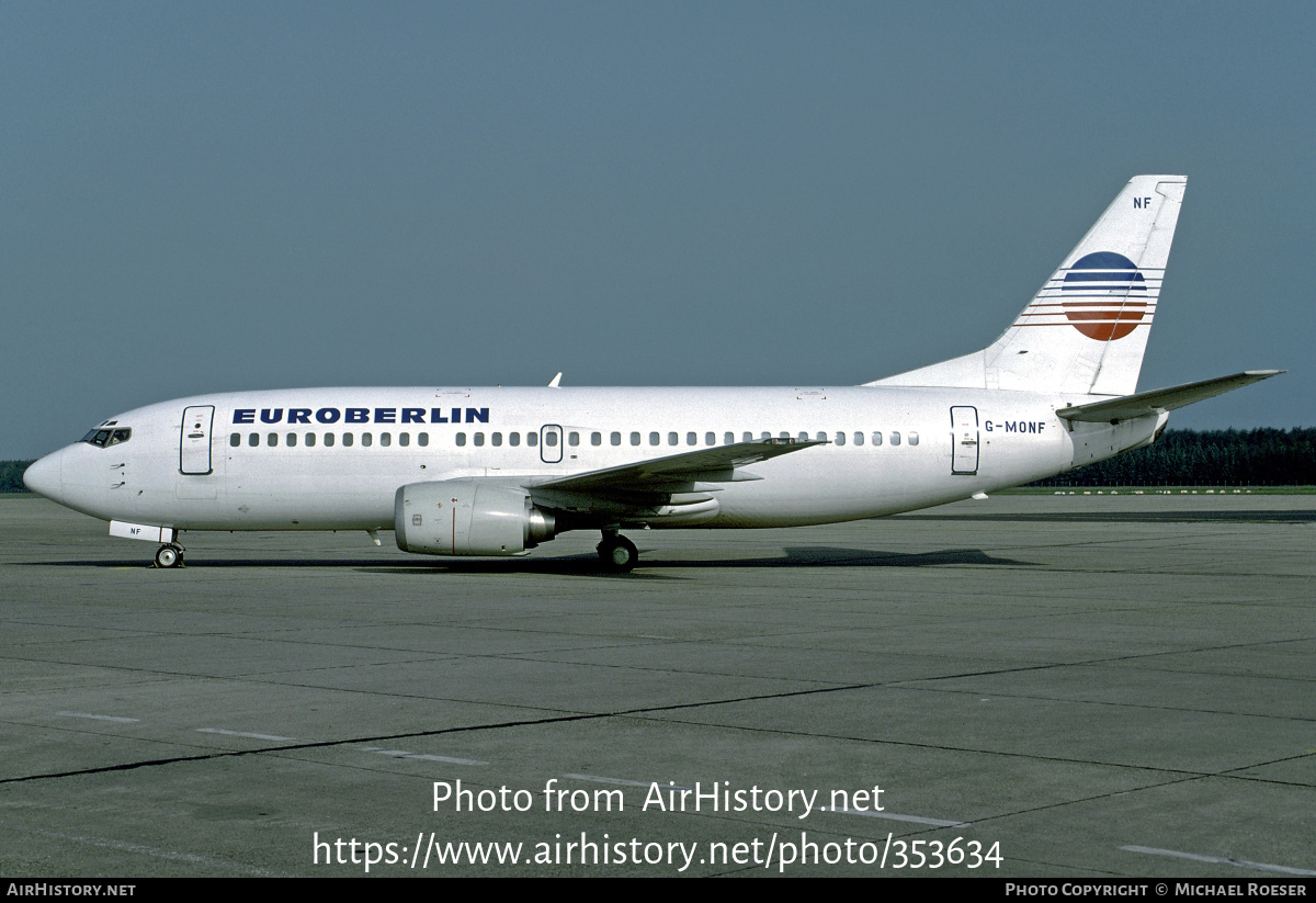 Aircraft Photo of G-MONF | Boeing 737-3Y0 | Euroberlin | AirHistory.net #353634