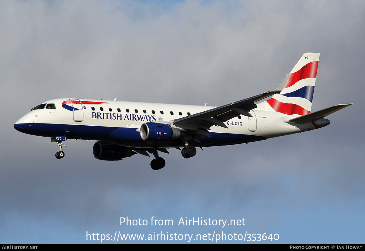 Aircraft Photo of G-LCYG | Embraer 170STD (ERJ-170-100STD) | British Airways | AirHistory.net #353640