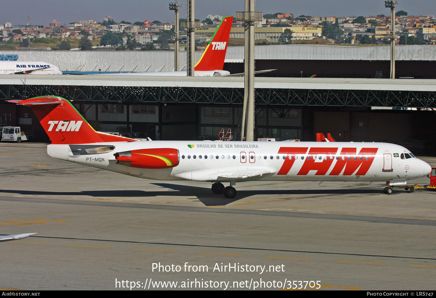 Aircraft Photo of PT-MQK | Fokker 100 (F28-0100) | TAM Linhas Aéreas | AirHistory.net #353705