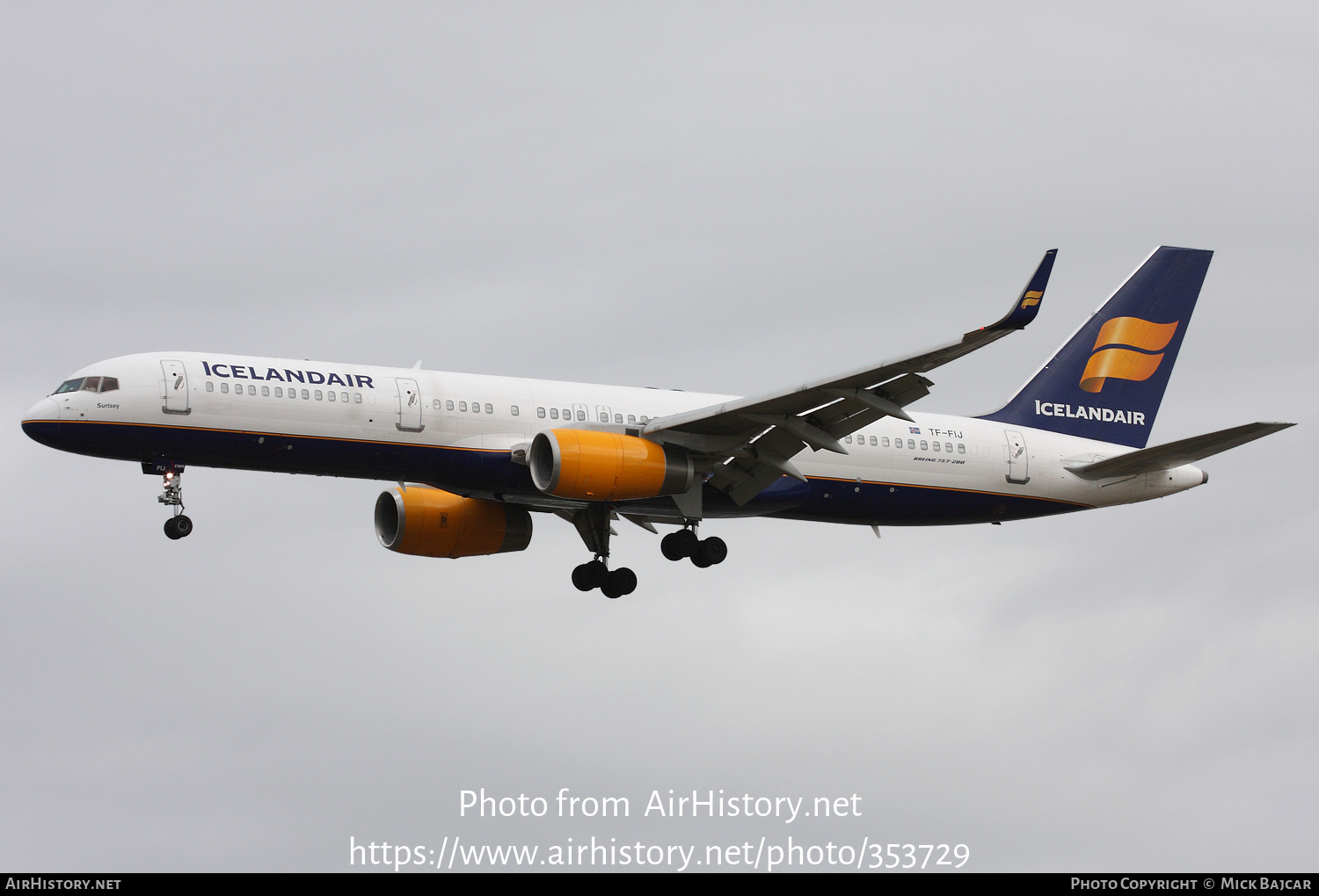 Aircraft Photo of TF-FIJ | Boeing 757-208 | Icelandair | AirHistory.net #353729