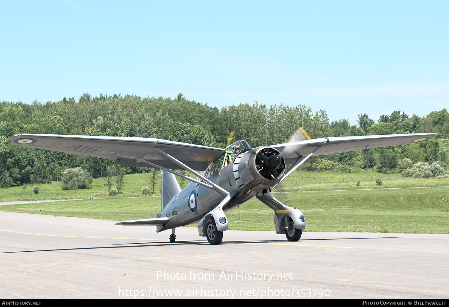 Aircraft Photo Of C Fvzz 416 Westland Lysander Mk3a Canada Air