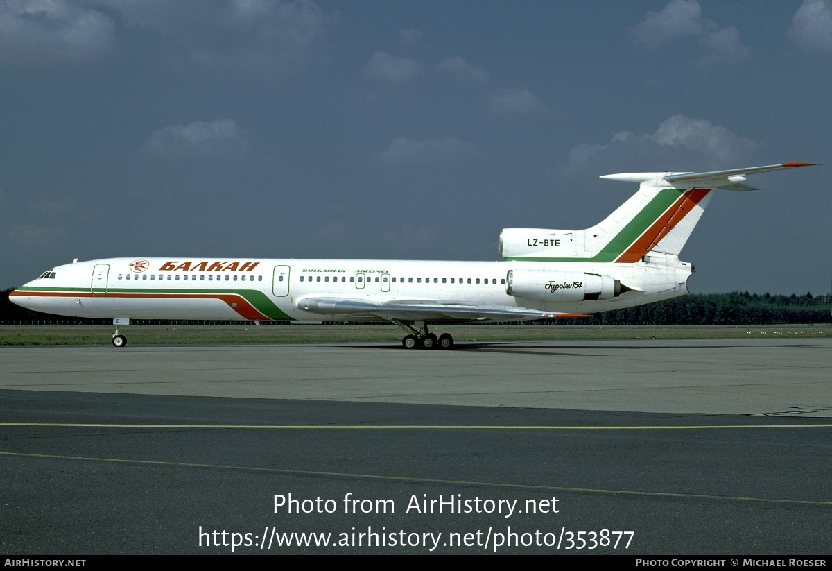 Aircraft Photo of LZ-BTE | Tupolev Tu-154B | Balkan - Bulgarian Airlines | AirHistory.net #353877