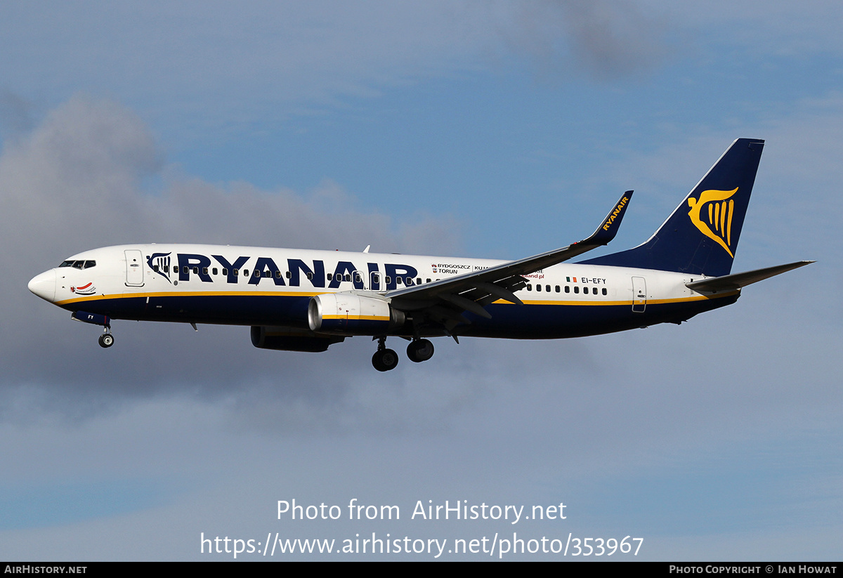 Aircraft Photo of EI-EFY | Boeing 737-8AS | Ryanair | AirHistory.net #353967