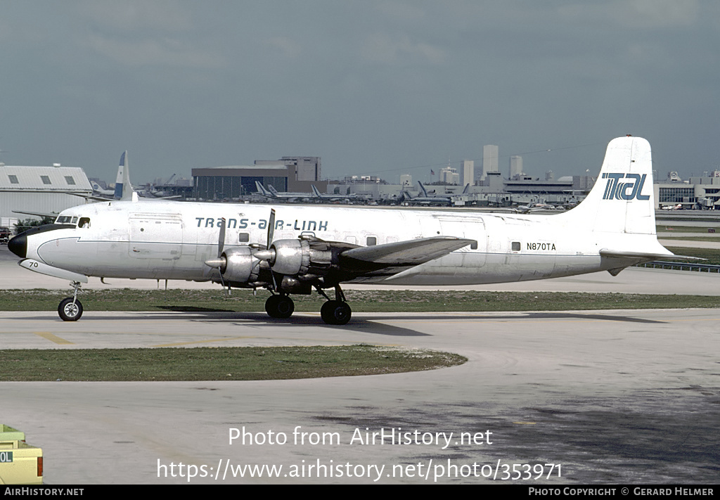 Aircraft Photo of N870TA | Douglas DC-6A | Trans-Air-Link - TAL | AirHistory.net #353971