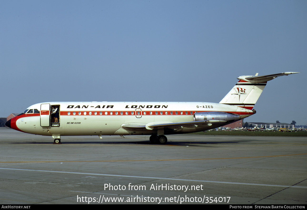 Aircraft Photo of G-AZED | BAC 111-414EG One-Eleven | Dan-Air London | AirHistory.net #354017