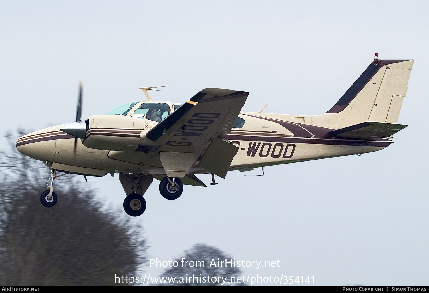 Aircraft Photo of G-WOOD | Beech B55A Baron (95-B55) | AirHistory.net #354141