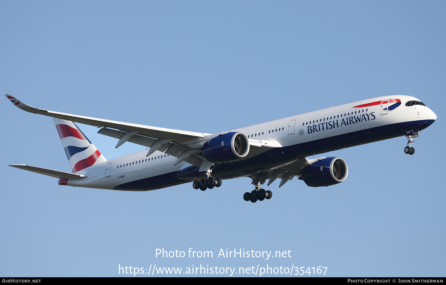 Aircraft Photo of G-XWBH | Airbus A350-1041 | British Airways | AirHistory.net #354167