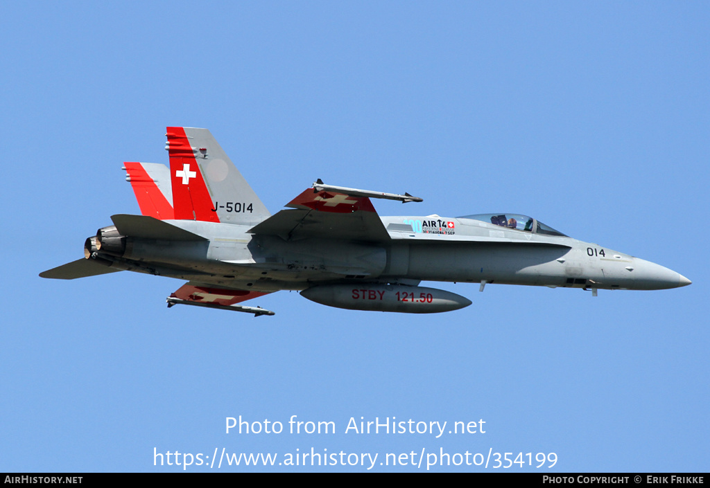 Aircraft Photo of J-5014 | McDonnell Douglas F/A-18C Hornet | Switzerland - Air Force | AirHistory.net #354199