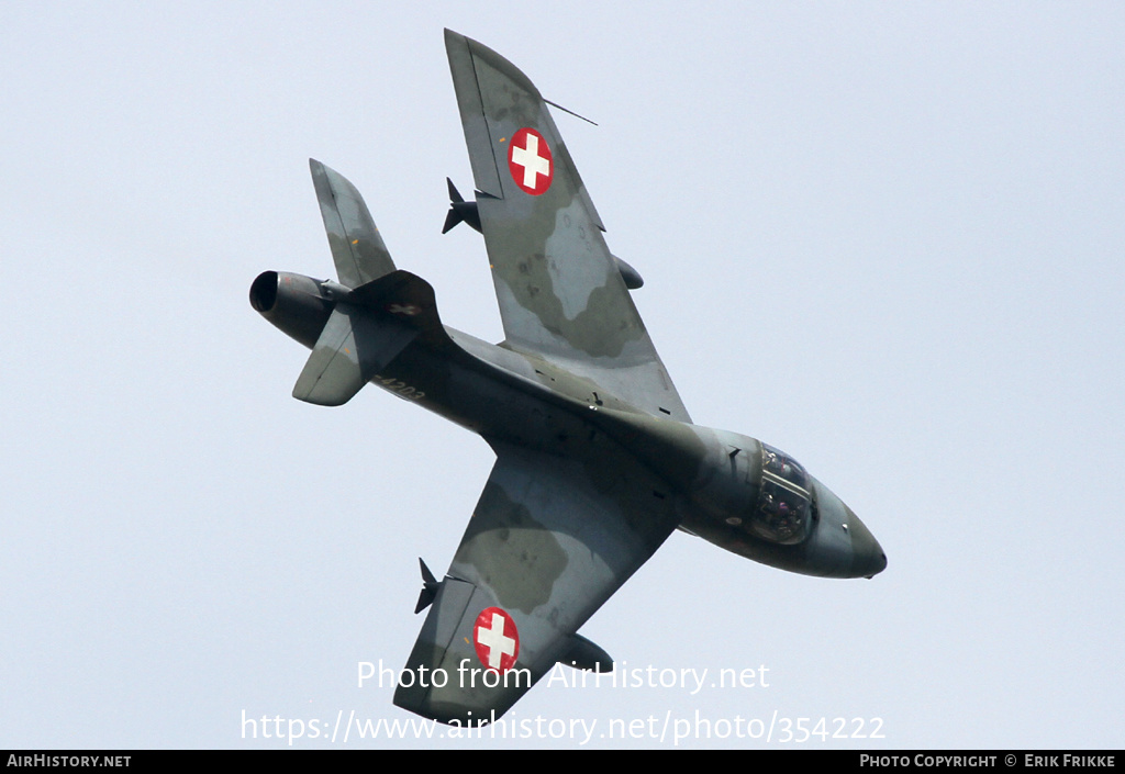 Aircraft Photo of HB-RVW / J-4203 | Hawker Hunter T68 | Switzerland - Air Force | AirHistory.net #354222