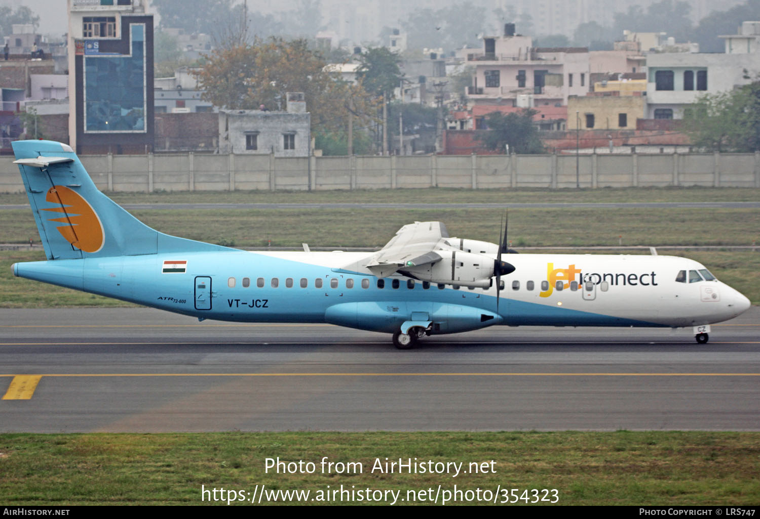 Aircraft Photo of VT-JCZ | ATR ATR-72-600 (ATR-72-212A) | JetKonnect | AirHistory.net #354323